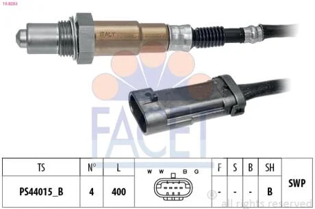 Датчик кисню Clio II 1.4, 1.6, 2.0 (99-09) Facet FACET 108283