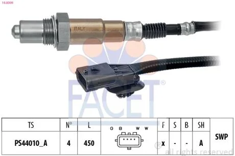 Датчик кислорода Duster 1.6, 2.0 (11-15) Facet FACET 108309