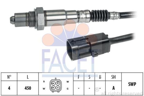 Датчик кисню (лямбда-зонд) 2108 -2123 (0258006537) FACET 10.8357