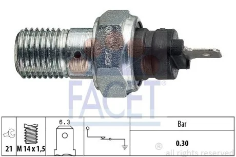 Датчик давления масла Lancia Y10 1.1 i.e. fire (156ag) (89-95)  FACET 7.0003
