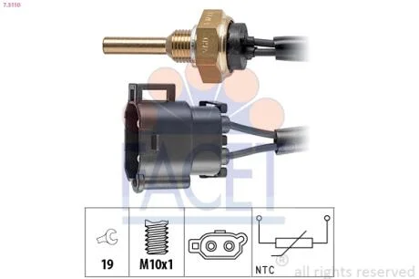 Датчик температури Renault Laguna I / Volvo 850/960/C70 1.6-3.0 90-04 FACET 7.3110