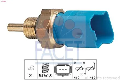 Датчик температури Citroen Berlingo 1.4 i (mfkfx, mfkfw) (96-08) FACET 7.3291