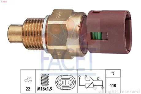 Датчик включения вентилятора Master/Movano 2.5/2.8 dCi 98-04 Facet FACET 7.3555