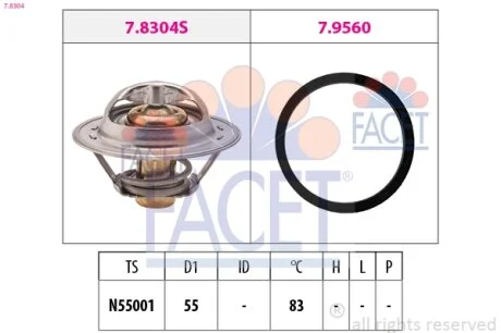 Термостат FACET 7.8304