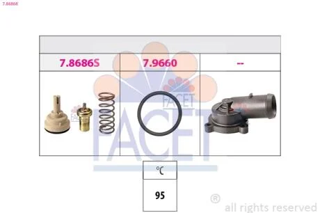 Термостат VW Eos 1.4 tsi (08-15) FACET 7.8686K