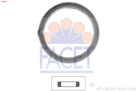 Прокладка термостата Hyundai i10, Getz/KIA Picanto (7.9608) FACET 79608 (фото 1)