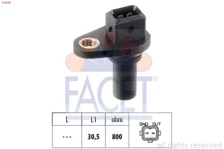 Датчик оборотов коленвала VW T4 2.0-2.8 i/D/TDI (90-)/Passat B5 (АКПП) Facet FACET 9.0028