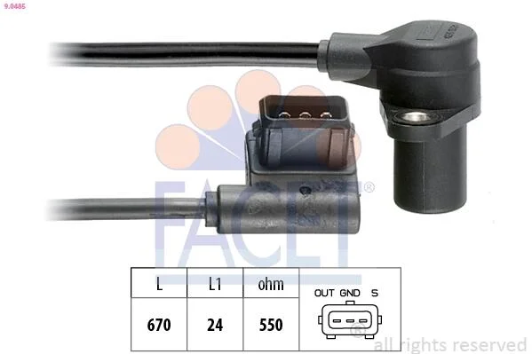 Датчик оборотов коленвала Bmw 3 touring 325 i (87-93) FACET 9.0485 (фото 1)