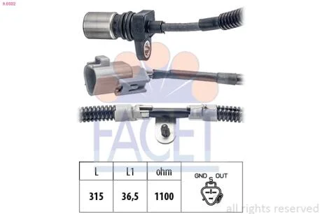 Датчик числа оборотов FACET 9.0502