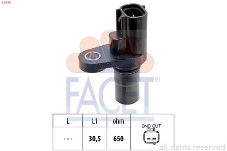 Датчик скорости Toyota Auris, Avensis, Corola, Rav4, Yaris (05-) (9.0635) Facet FACET 90635