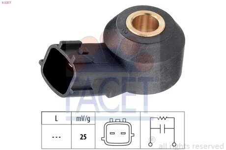 Датчик детонації Mazda 3 (13-), 6 (13-), CX-5 (12-), CX-30 (19-) 1.5, 2.0, 2.5 SkyActiv (9.3257) Facet FACET 93257