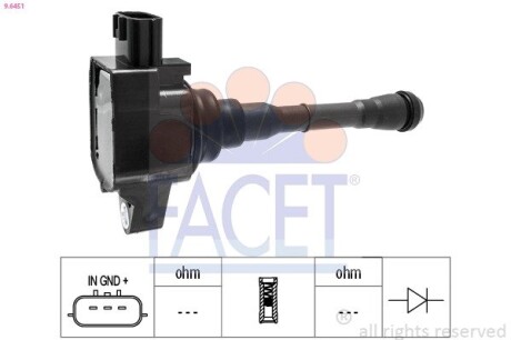 Катушка зажигания Megane IV (15-)/Kadjar (16-) 1.6 TCe FACET 9.6451