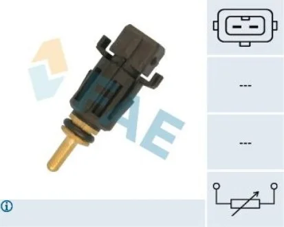 Датчик температури охолоджуючої рідини BMW 1/3/5/6/7/Rover 95- (2 конт.) FAE 33167