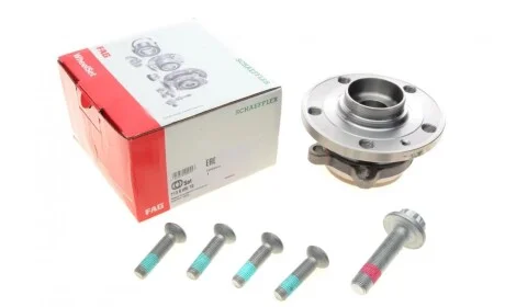 Подшипник ступицы (передней) VW Caddy III-IV/Golf V-VI 03- (4 болты) FAG 713 6106 10