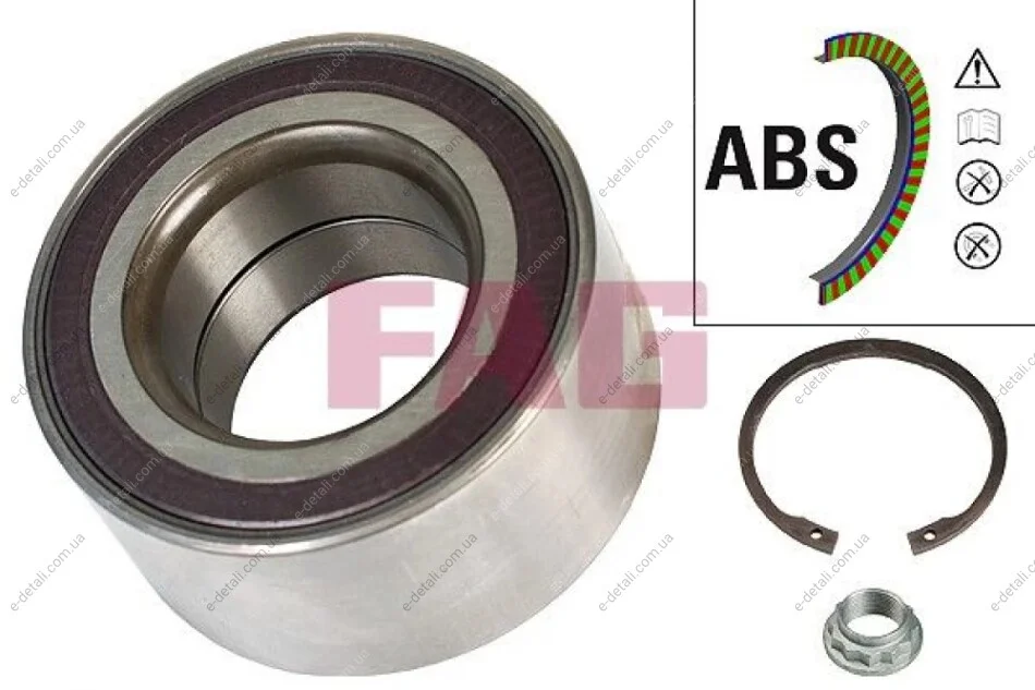 Підшипник маточини (задньої) BMW 3 (F30/F31/F80)/4 (F33/F83/F32/F82) 11- (+ABS) FAG 713 6495 80 (фото 1)