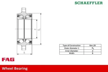 Подшипник ступицы (передней) Ford Transit 00-06 (FWD/RWD) Ø45 [mm] FAG 713 6786 50