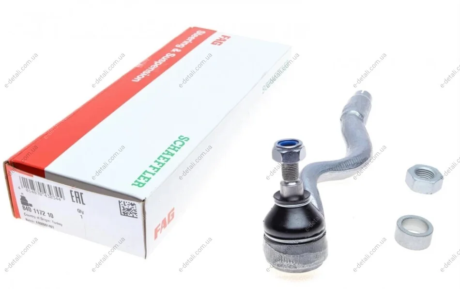 Наконечник тяги рулевой (R) BMW 3 (E36) 90-00 FAG 840 1172 10 (фото 1)