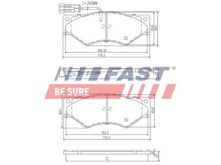 Колодки тормозные передние Iveco Daily II FAST FT29060