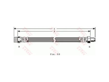 Гальмівний шланг перед L/R 470mm FAST FT35150