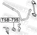 ВТУЛКА ЗАДНЕГО СТАБИЛИЗАТОРА D15 FEBEST TSB735 (фото 2)