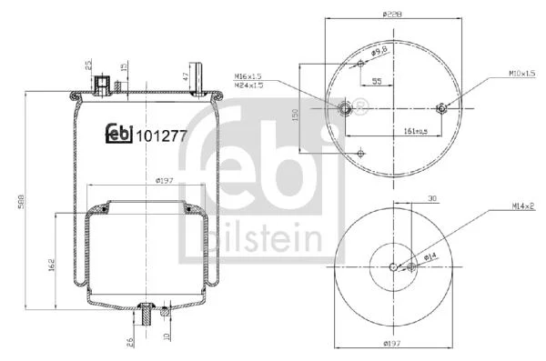 Сильфон пневматичної підвіски FEBI BILSTEIN 101277 (фото 1)