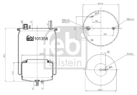 Сильфон пневматичної підвіски FEBI BILSTEIN 101358