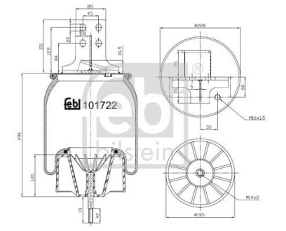 Пневмоподушка FEBI BILSTEIN 101722