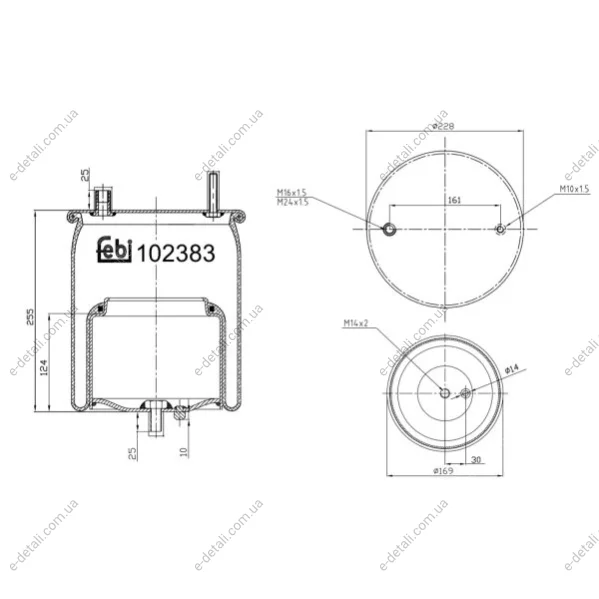 Пневмоподушка FEBI BILSTEIN 102383 (фото 1)