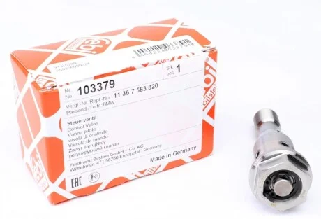 Клапан регулювання фаз газорозподілу BMW 3 (F30/F80)/5 (F10) 10- FEBI BILSTEIN 103379