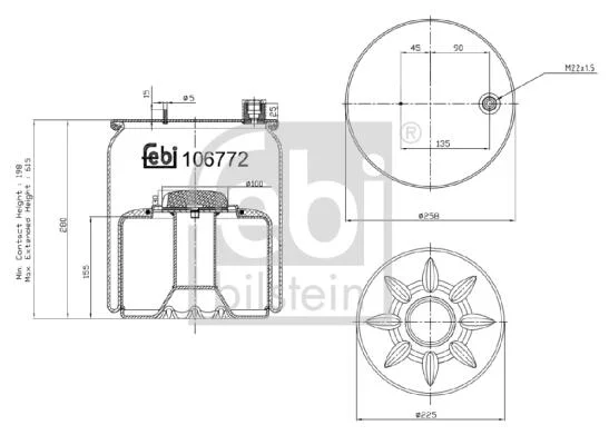 Подушка амортизуюча FEBI BILSTEIN 106772 (фото 1)