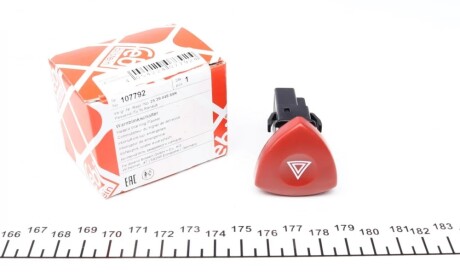 Кнопка аварійної сигналізації Renault Trafic/Opel Vivaro 01- FEBI BILSTEIN 107792