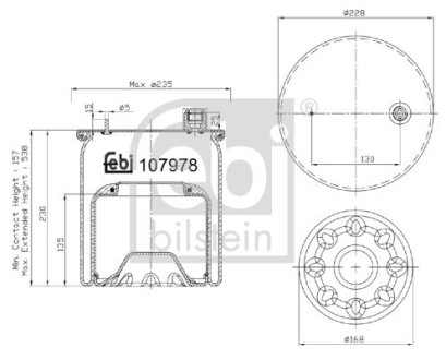 Пневмоподушка FEBI BILSTEIN 107978 (фото 1)