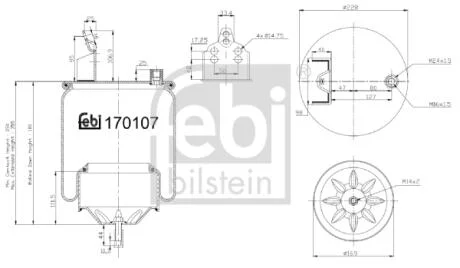 Пневмоподушка FEBI BILSTEIN 170107