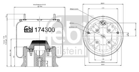 Подушка амортизуюча FEBI BILSTEIN 174300