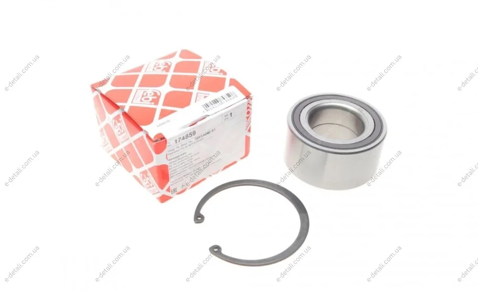 Підшипник маточини (передньої) Peugeot 4007/4008/Mitsubishi ASX/Outlander (43x80x40) (+ABS) FEBI BILSTEIN 174859 (фото 1)