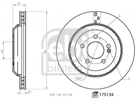 Диск гальмівний FEBI BILSTEIN 175134