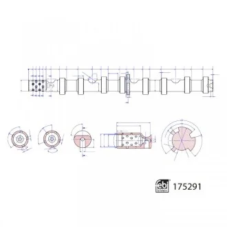 Распредвал VW Golf 07-/T5 2.0 TSI 11- (впуск) FEBI BILSTEIN 175291