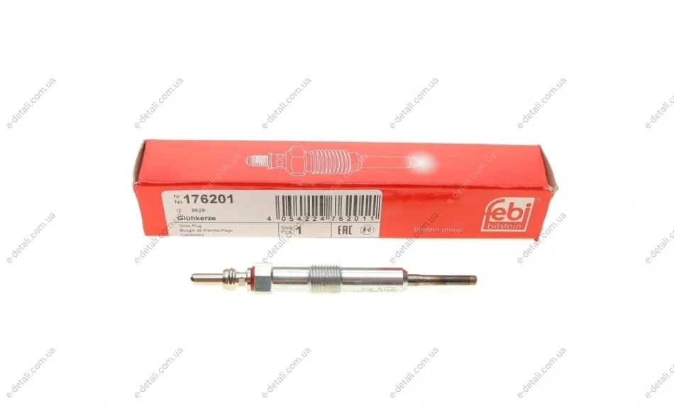 Свічка розжарювання Renault Kangoo 1.5dCi 10- (4.4V) FEBI BILSTEIN 176201 (фото 1)