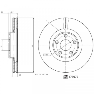 Тормозной диск FEBI BILSTEIN 176973