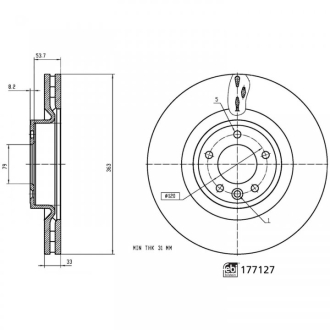 Тормозной диск FEBI BILSTEIN 177127