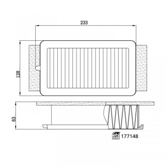 Фільтр повітря FEBI BILSTEIN 177148