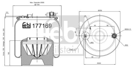 Пневмоподушка FEBI BILSTEIN 177169