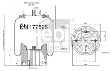 Сильфон пневматичної підвіски FEBI BILSTEIN 177595