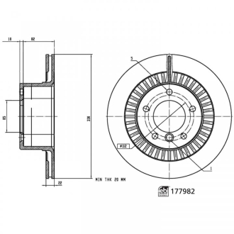 Тормозной диск FEBI BILSTEIN 177982