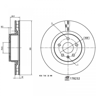 Тормозной диск FEBI BILSTEIN 178232