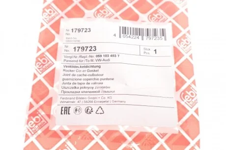 Прокладка крышки клапанов VW Touareg 3.0 V6 TDI 10- (L) FEBI BILSTEIN 179723