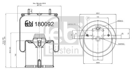 Сильфон пневматичної підвіски FEBI BILSTEIN 180092