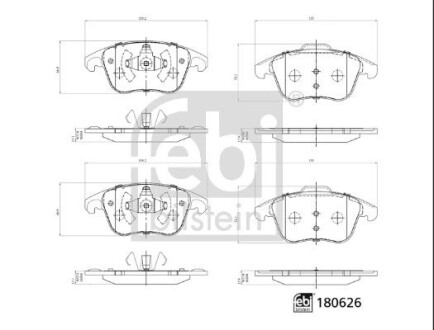 Тормозные колодки, дисковые FEBI BILSTEIN 180626