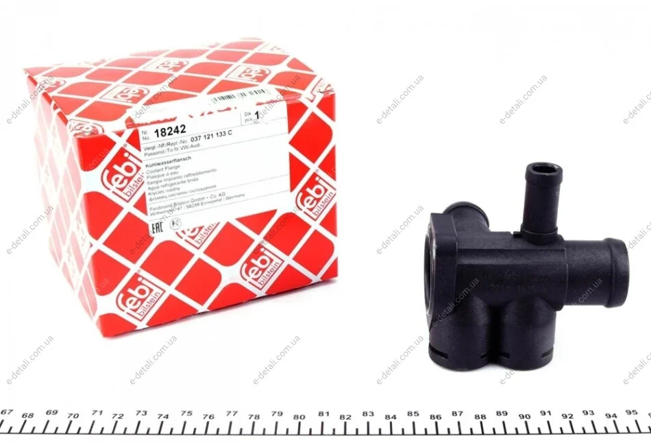 Фланець системи охолодження VW T4 2.0/Golf/Passat/Jetta 1.8 88-03 FEBI BILSTEIN 18242 (фото 1)