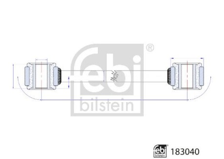 FEBI DB Тяга/стійка стабілізатора задн. лів./прав. SPRINTER (B907, B910) FEBI BILSTEIN 183040 (фото 1)